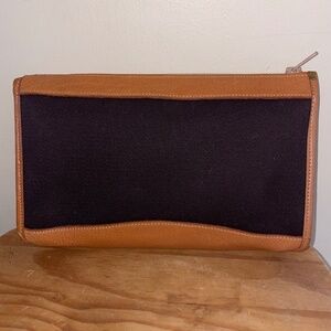 RARE Dark Brown Canvas Vintage Authentic Green Label Dooney & Bourke Bag